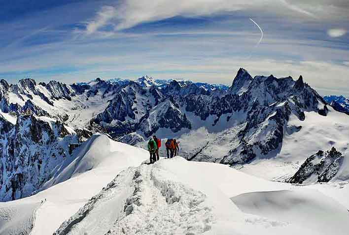 Mountaineering, Mountain Climbing with a Mountain Guide