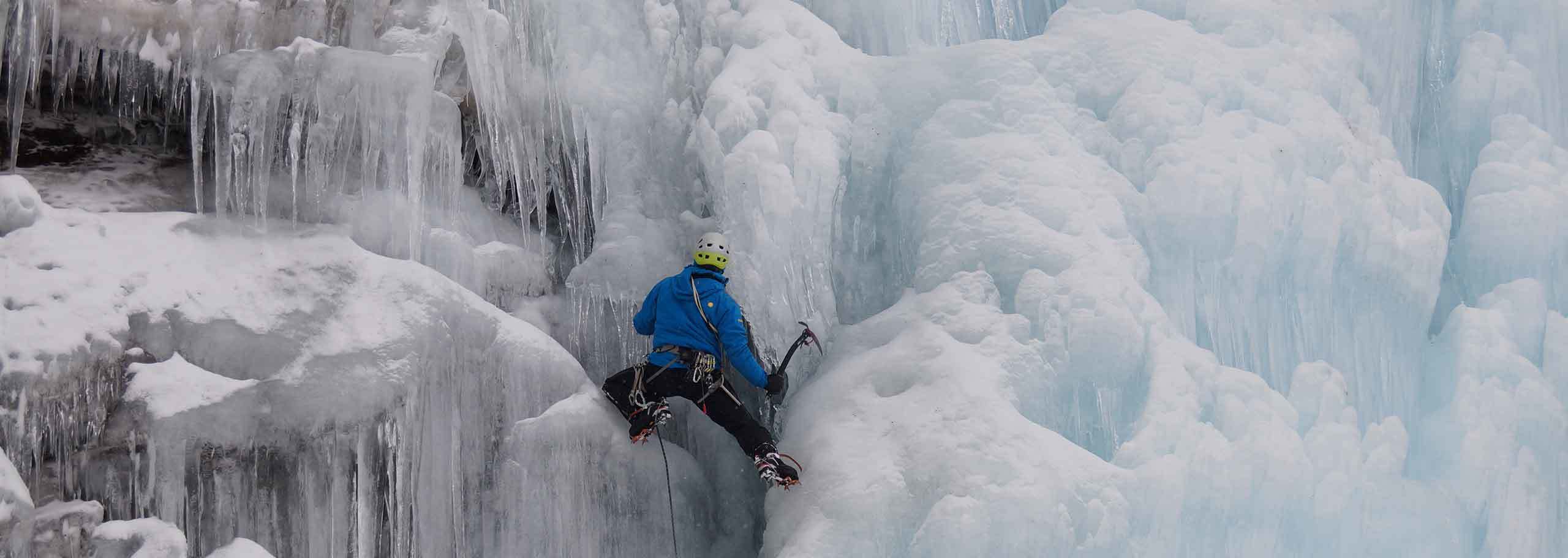 Ice Climbing in Monviso, Icefalls Climbing